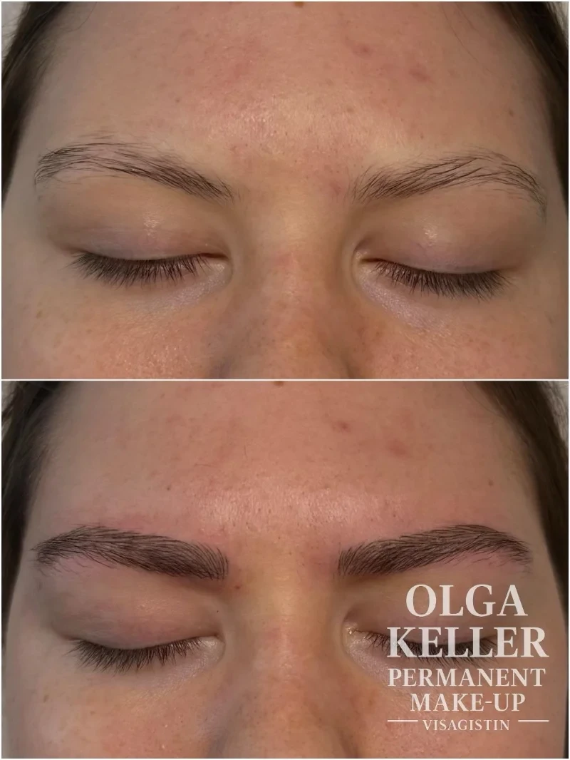 Augenbrauen Microblading Berlin Mitte – vorher nachher Ergebnis