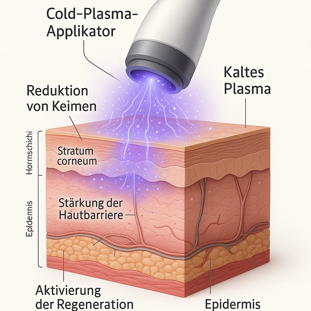Cold Plasma Wirkung auf Hautschichten