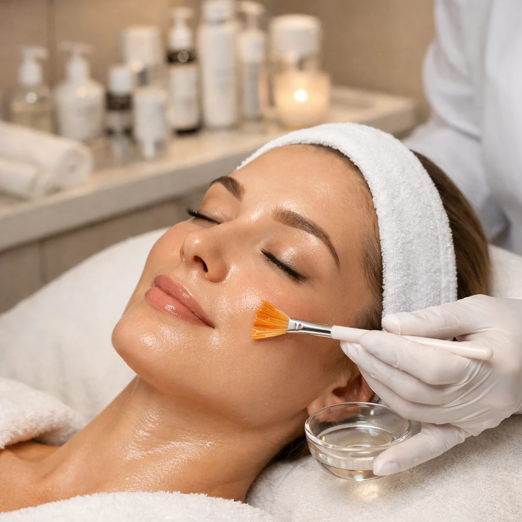 Fruchtsäurepeeling AHA BHA Behandlung