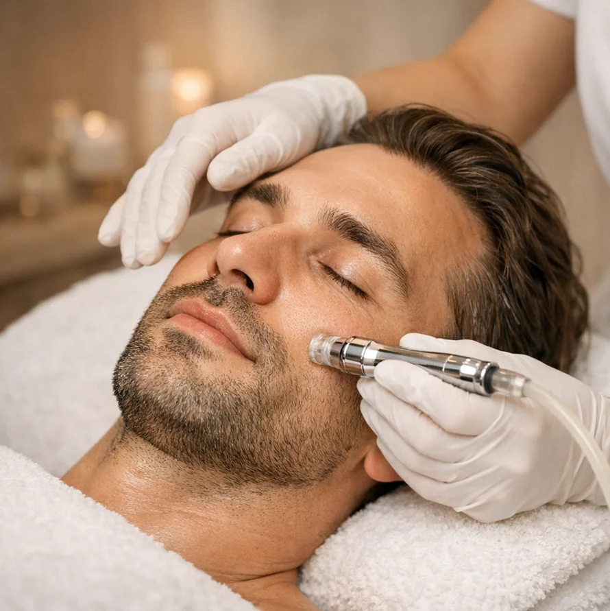 Diamant-Microdermabrasion für Männer – sanftes Peeling für glatte Haut