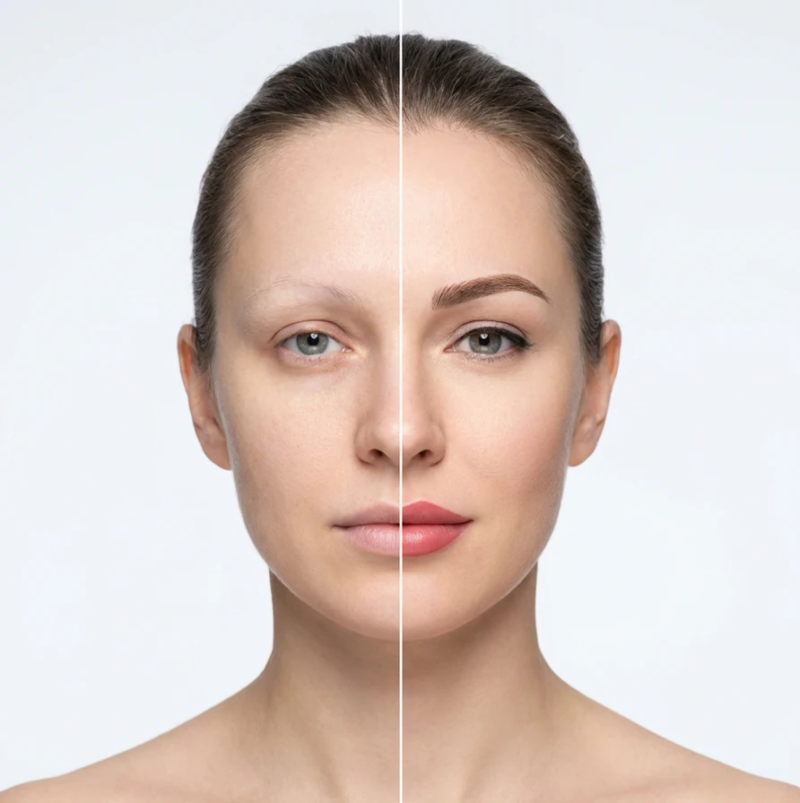 Lidstrich Permanent Make-up Refresh Berlin – vorher nachher