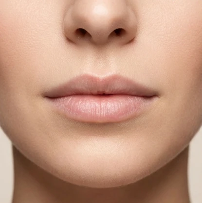 Natürliche Lippen ohne Permanent Make-up