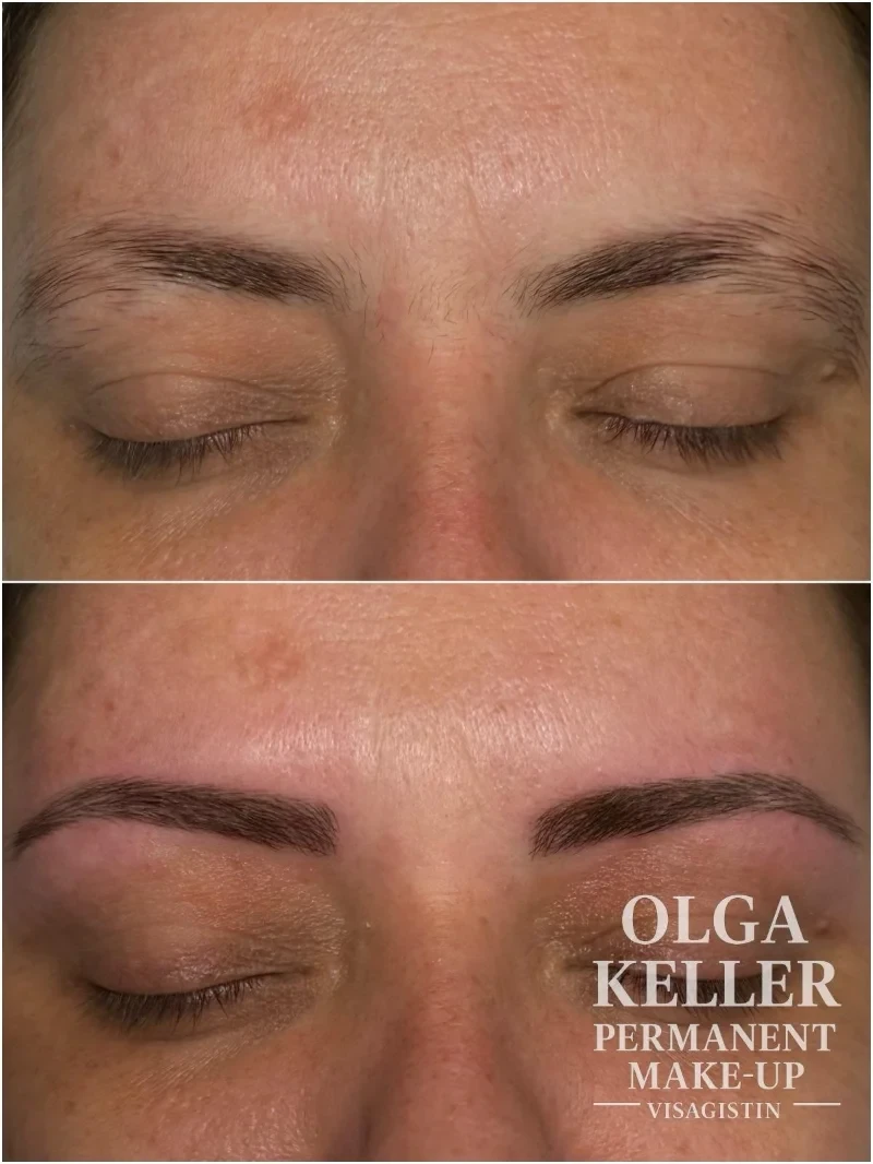 Microblading Augenbrauen Korrektur in Berlin – vorher nachher