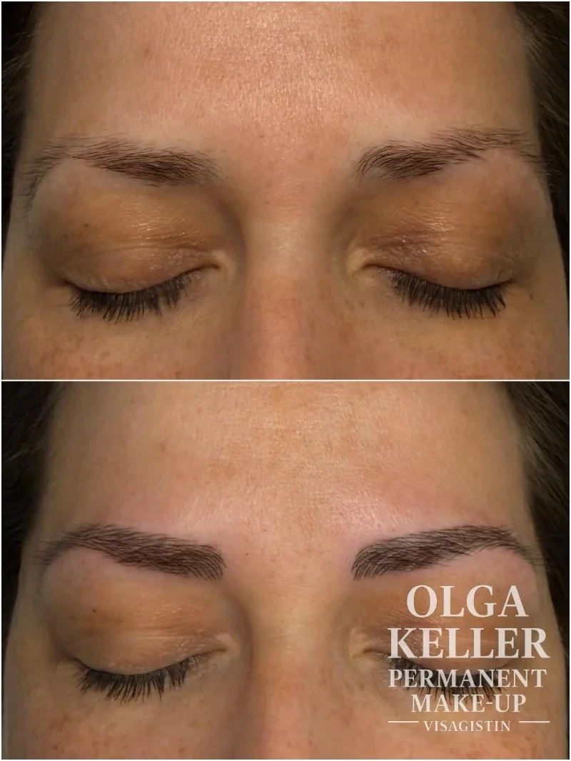 Natürliches Microblading Berlin – vorher nachher Vergleich