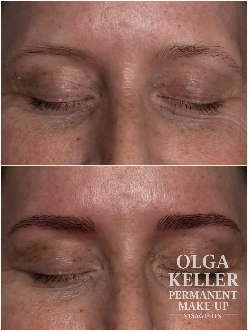 Permanent Make-up Augenbrauen – Microblading Berlin vorher nachher