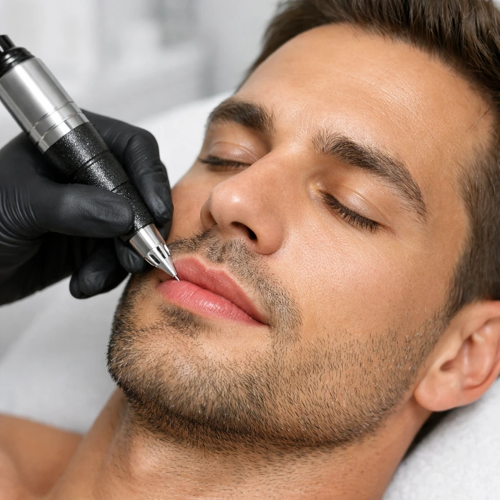 Lippen-Pigmentierung für Männer in Berlin – natürliche Farbauffrischung durch Olga Keller