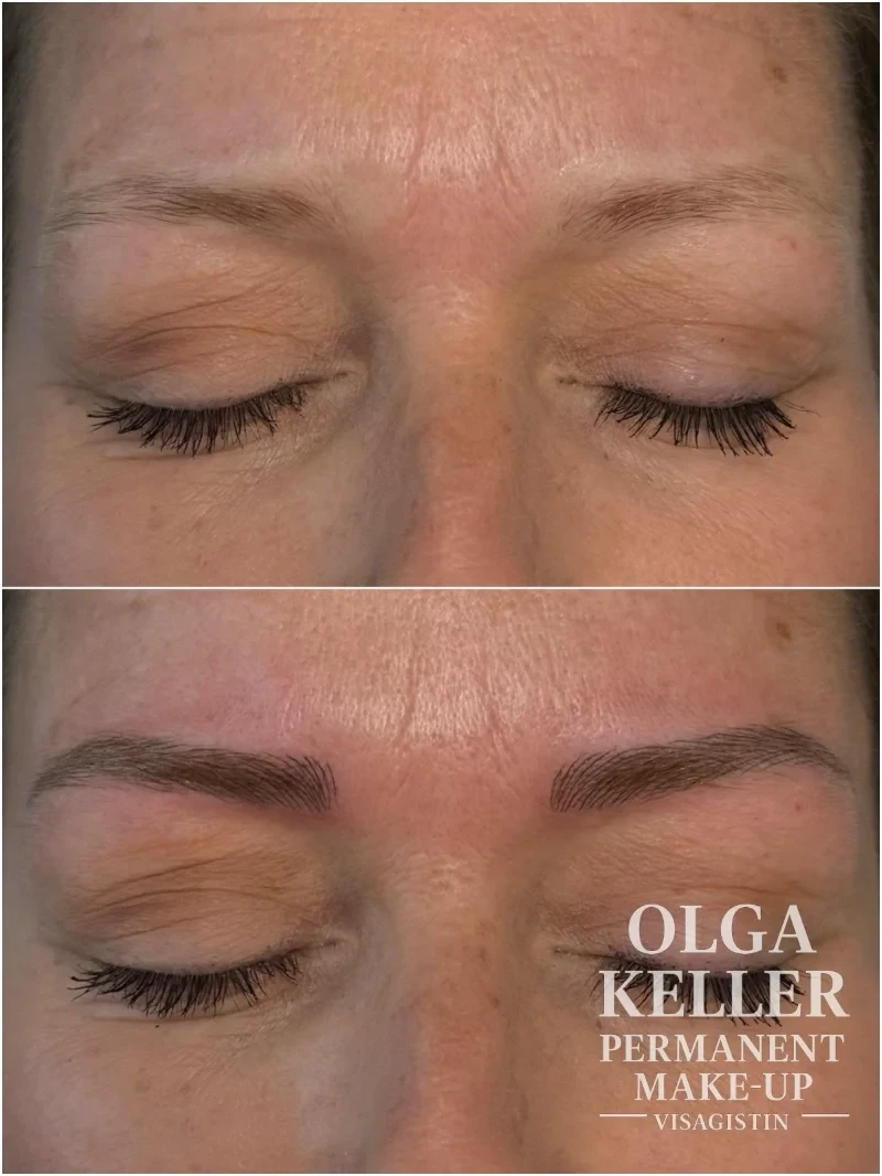Professionelles Microblading Berlin – vorher nachher Augenbrauen Ergebnis