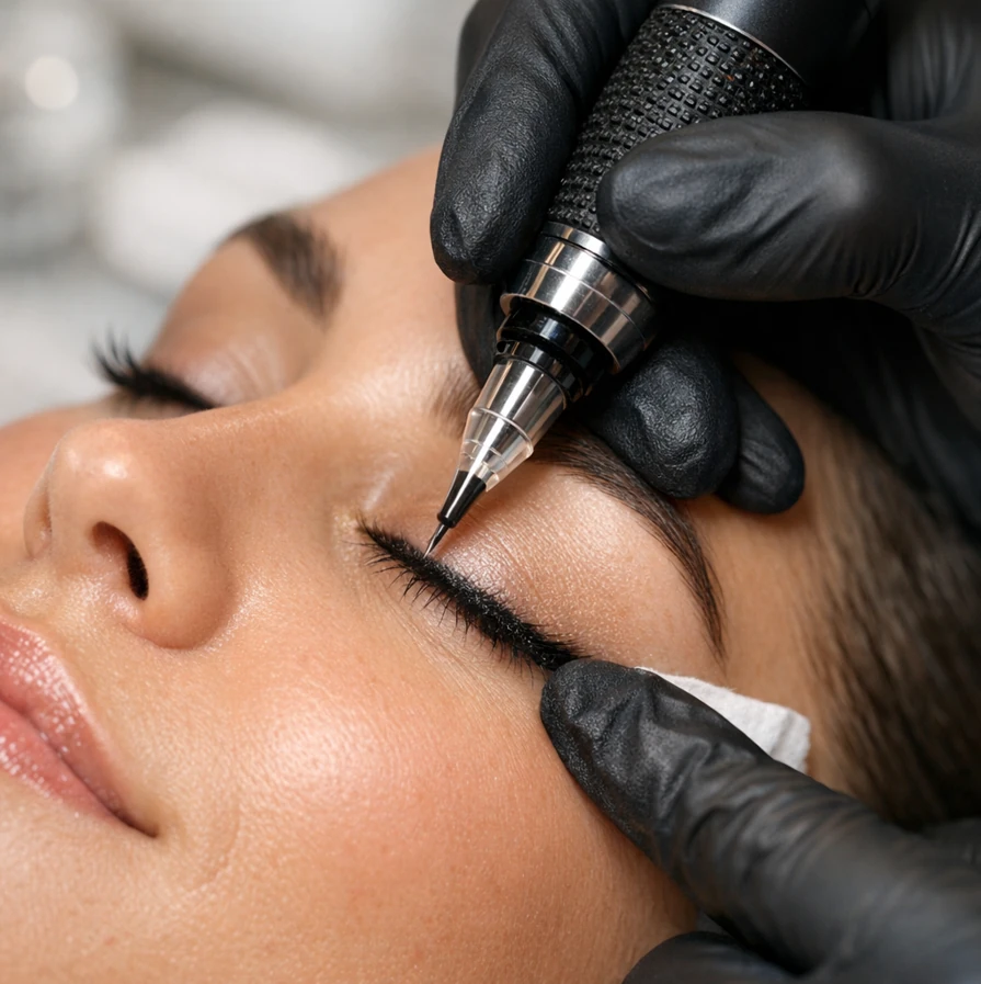 Präzise Pigmentierung zwischen den Wimpern durch Olga Keller