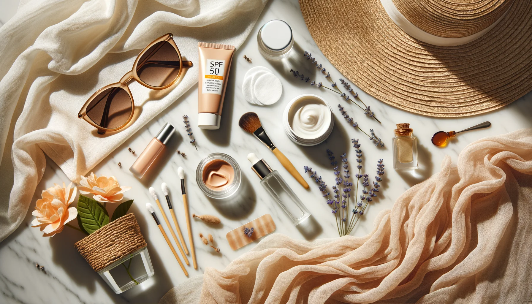 Sun protection and aftercare products for permanent make-up in summer