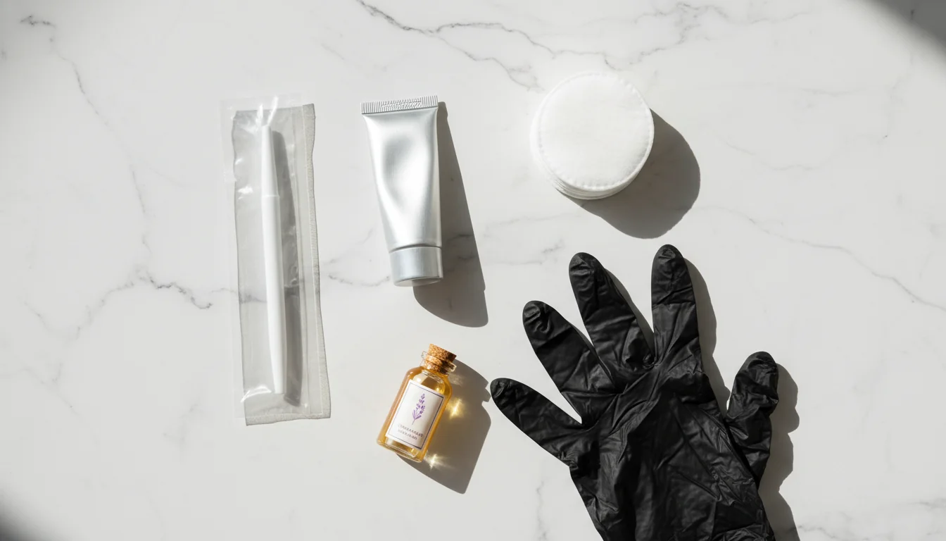 Preparation products for a low-pain microblading treatment with numbing cream