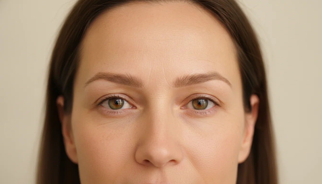 Assessment of existing brows before a refresh or new microblading with Olga Keller