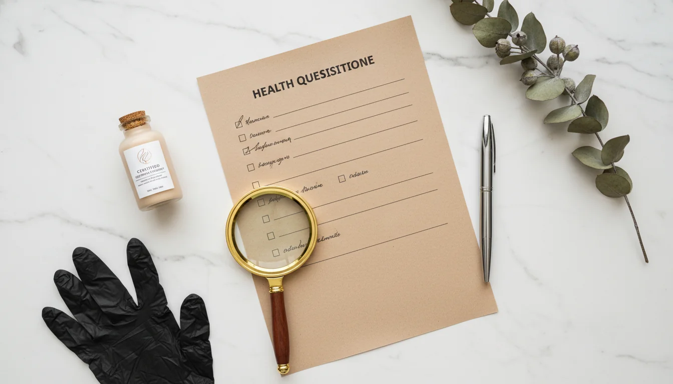 Medical questionnaire and consultation documents for PMU pre-assessment