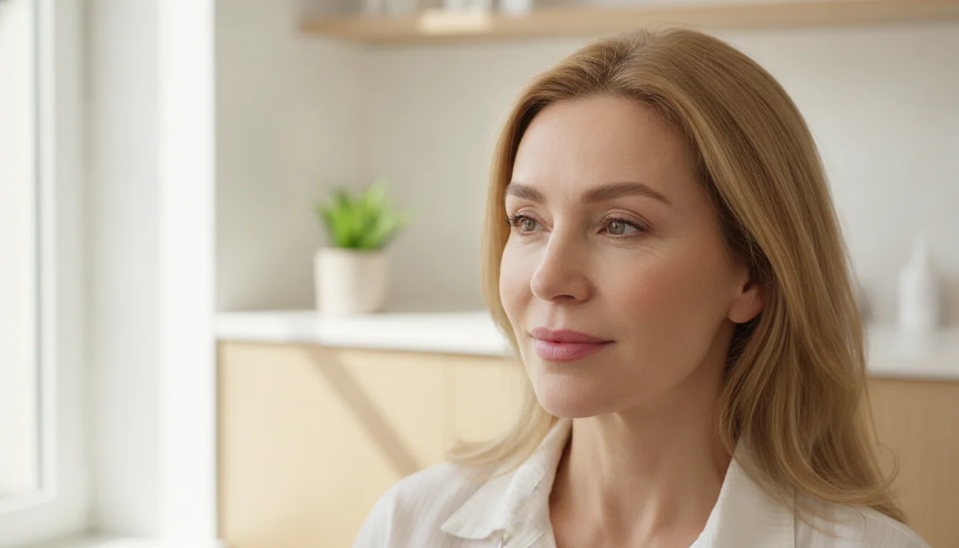 Olga Keller assesses old pigment layers before considering a permanent makeup refresh