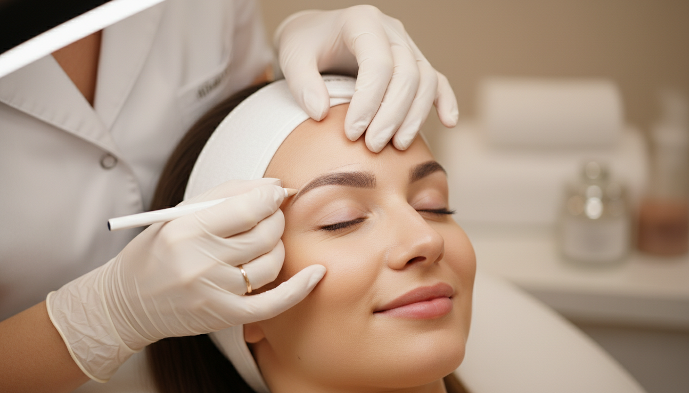 Sensitive permanent make-up consultation for eyebrow restoration after chemotherapy