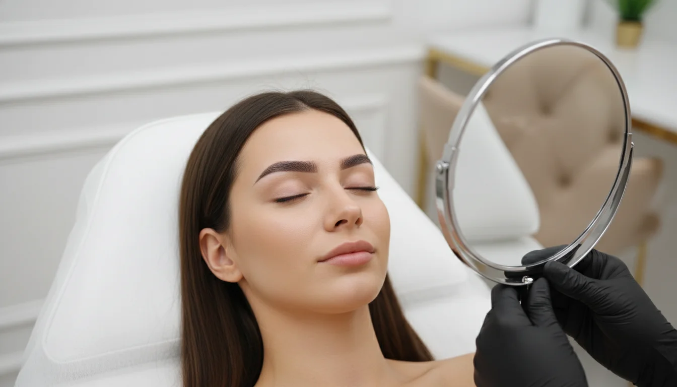 Powder Brows healing process: colour and scabs
