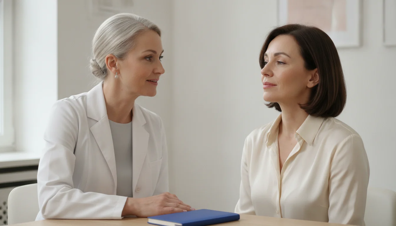 Olga Keller assesses the outer eye corner in Berlin for natural permanent eyeliner