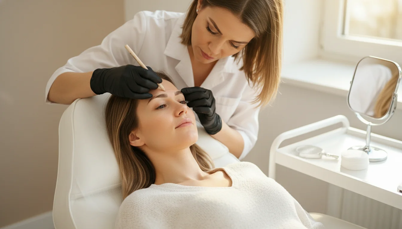 Individual eyebrow shape consultation without a stencil with Olga Keller in Berlin