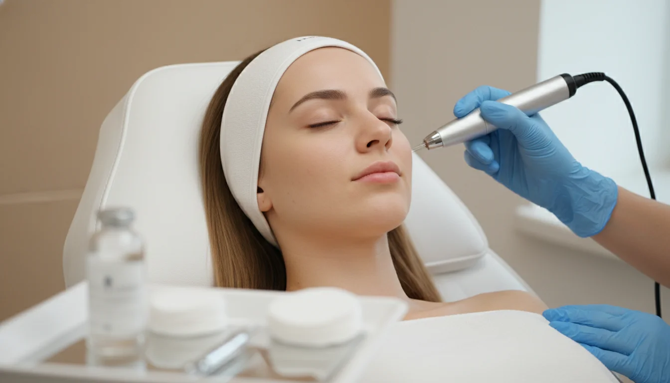 Microneedling for acne scars treatment at Kosmetikinstitut Expert in Berlin