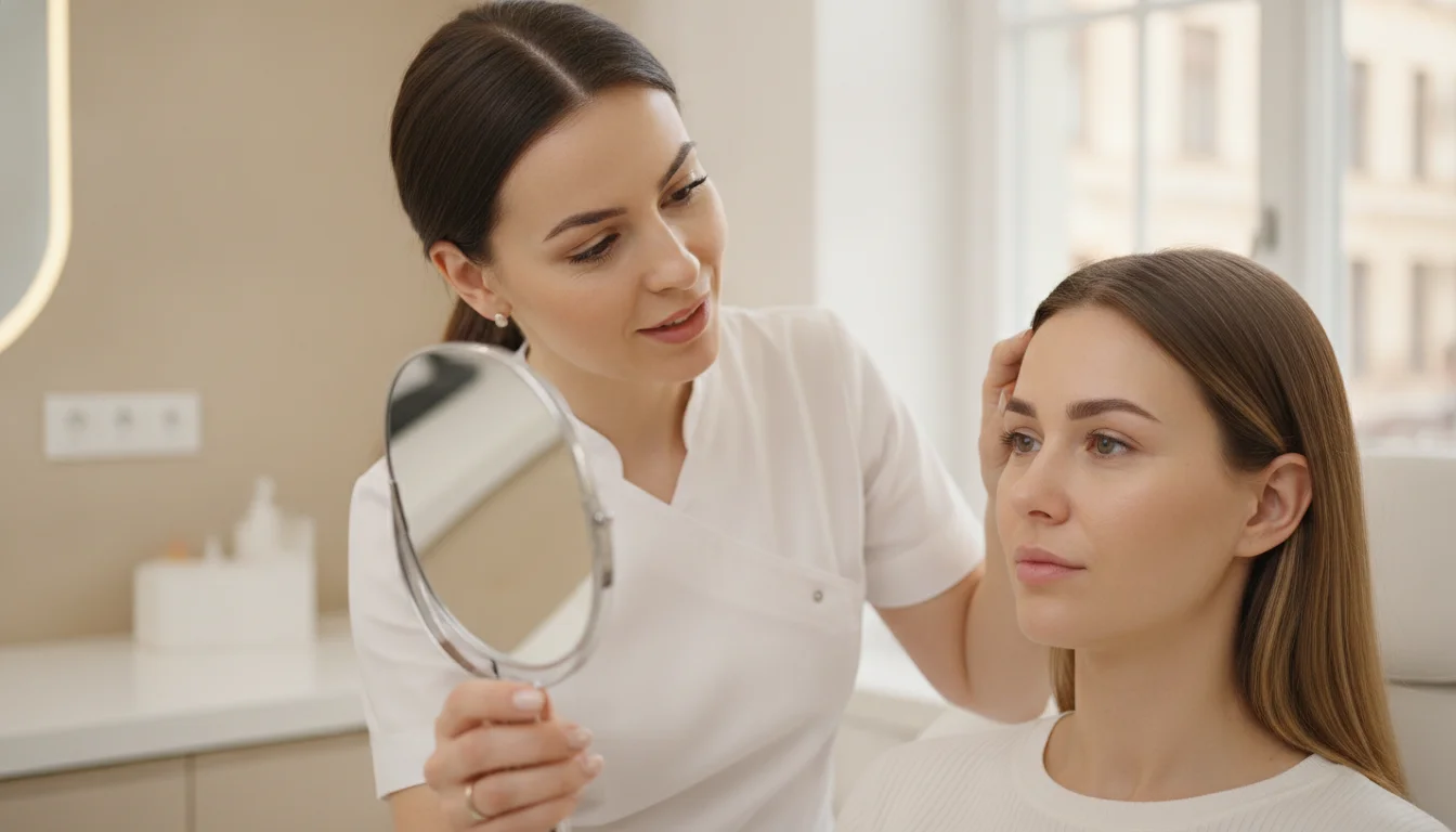 Microblading before and after realistic expectations by Olga Keller in Berlin