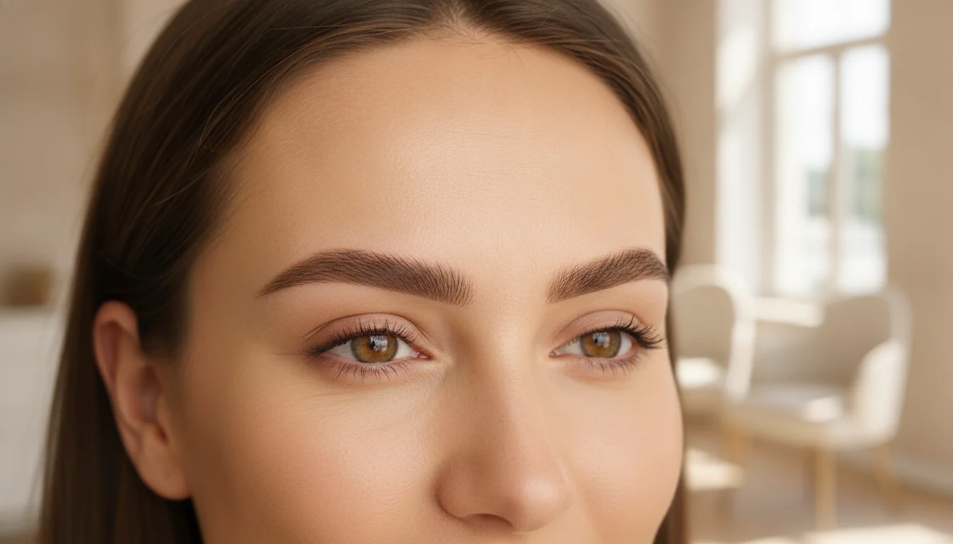 Microblading over eyebrow scars by Olga Keller in Berlin