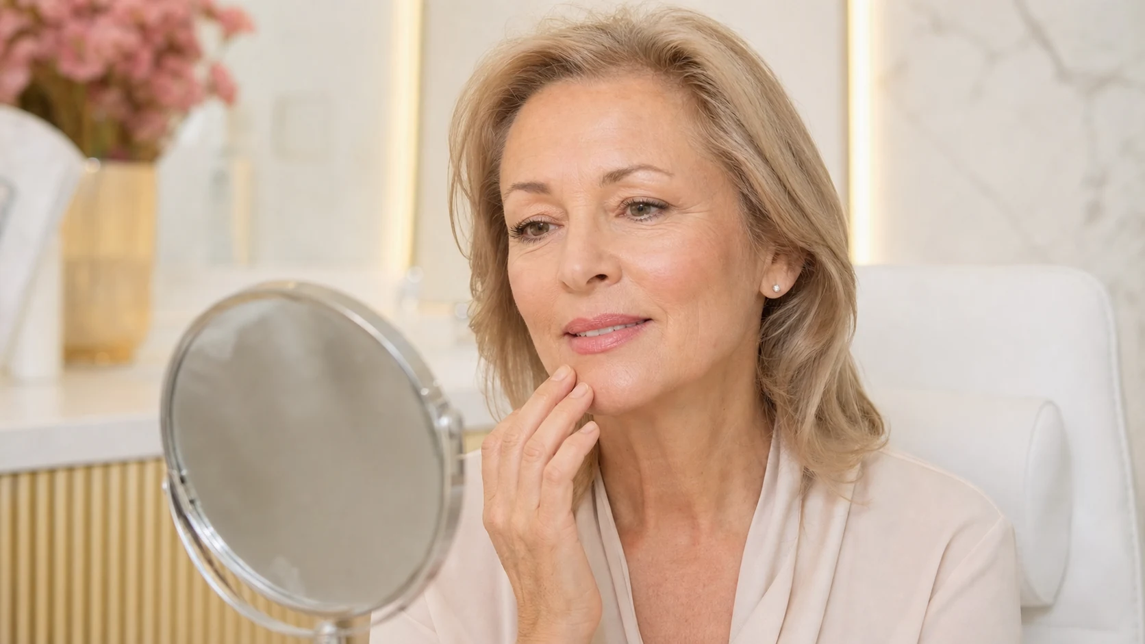 Olga Keller bespricht in Berlin eine natürliche Lippenkontur für reife Haut